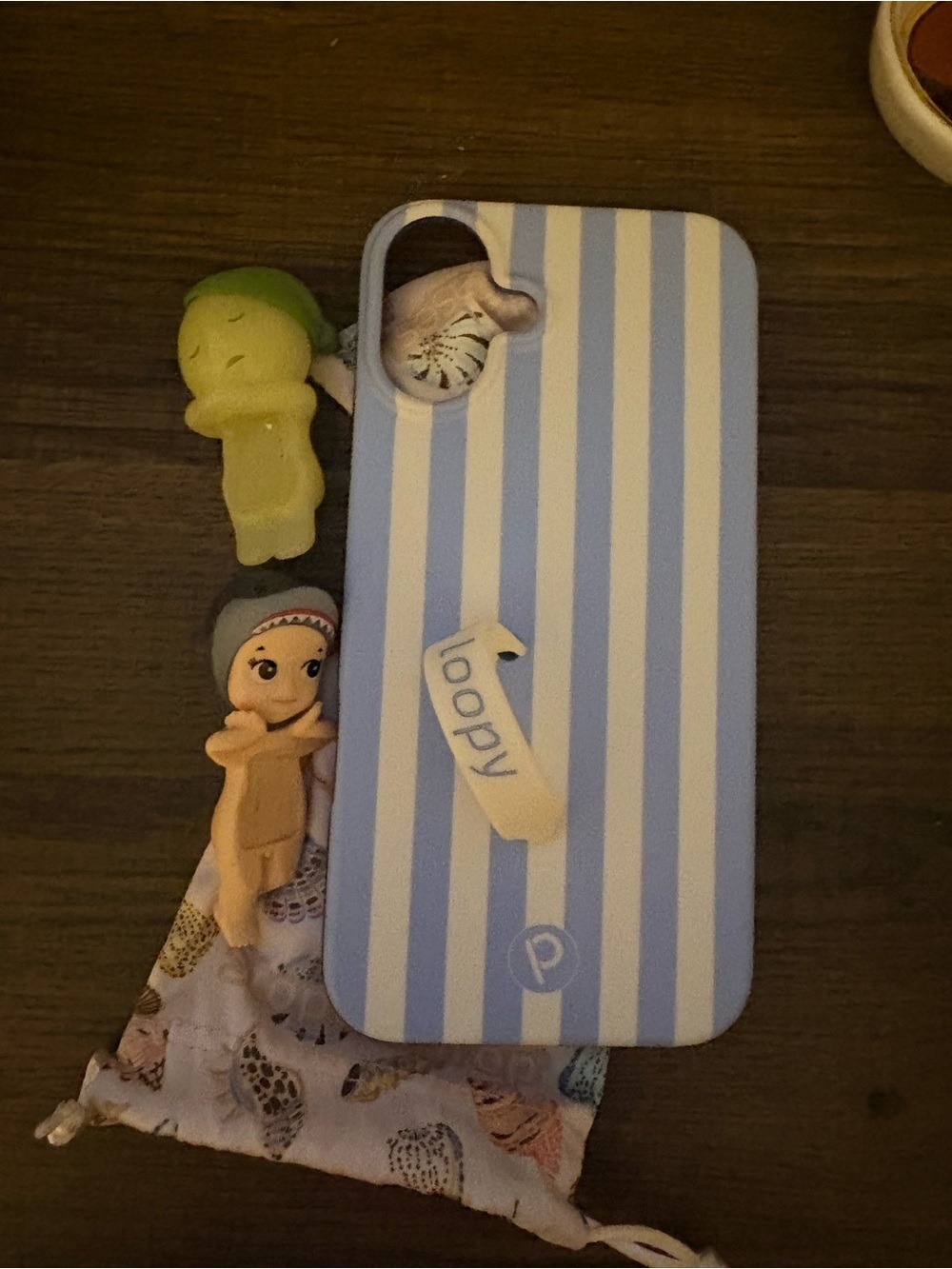 Loopy iPhone 16 plus case with Sonny angel and smiski hipper